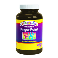 Colorations Tvättbara Fingermålarfärger, 16 fl oz, Brun, Giftfri, Barnmålarfärg, Konstmaterial