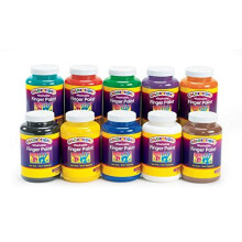 Colorations Tvättbara Fingermålarfärger, 16 fl oz, Orange, Giftfria, Barnens Målarfärg