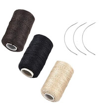 3 rulouri ?esut parul de ?esut fir de cusut din bumbac Fire de cusut care fabrica clipuri de peruca n extensie de par, salon de par, batatura, c