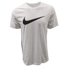 Nike Sportswear Swoosh T-shirts fr mn (stor vit (svart logotyp))
