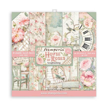 Stamperia International KFT Paper Pad 8x8 10pk House Rose 20,3 x 20,3 (8 """" X 8 """") Multicolored