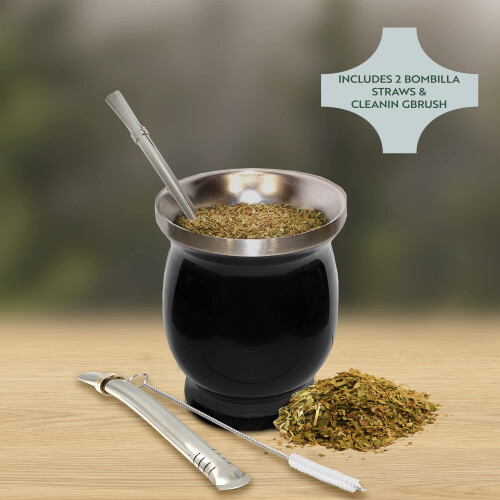 Bosch Norte ΑΝΑΒΑΘΜΙΣΜΕΝΟ Σετ Κούπα/Γουρουνάκι Yerba Mate (Παραδοσιακή Κούπα Mate - 8 Ουγκιές) 2