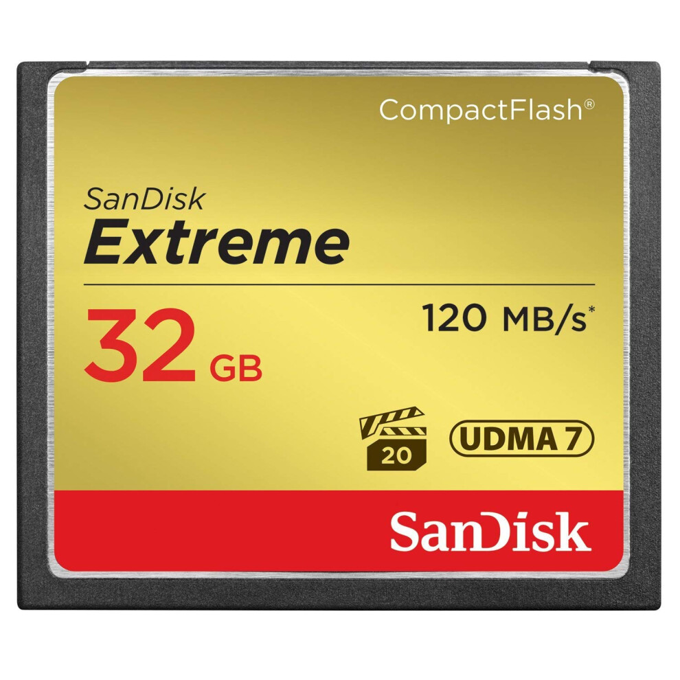 Carte m   moire Compact Flash SanDisk Extreme 32 Go UDMA 7 Vitesse jusqu'    120 Mo/s - SDCFXS-032G-X46