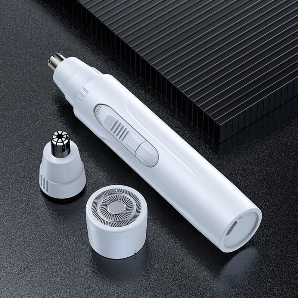 (white) Men&apos;s Ear And Nose Trimmer Rechargeable USB Electric Nose Hair Trimmer Suitable For Women - Painless Eyebrow And Facial Hair Removal Nose Trimmer