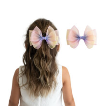 Sommer-Kristall-Organza-Haarspange mit groer Schleife fr Mdchen und Frauen ideales Haar-Accessoire fr Geburtstage, Alltag, Feiertage und Part