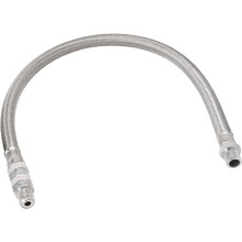 Vixen Horns Vzduchov kompresor z nerezov oceli Pleten vodic hadice se zpetnm ventilem 3/8"""" NPT samec a 3/8"""" NPT samec 24palcov chrom VXA7336
