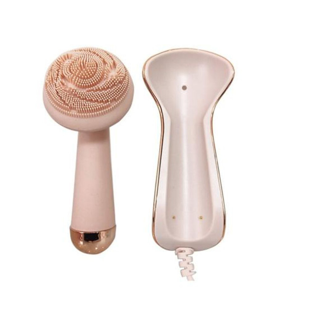 (A) Face Wash Instrument Four In One Rechargeable Contact Point Comfortable Universal Pores Removal Lightweight Face Wash Cleanse Massage Device For Women