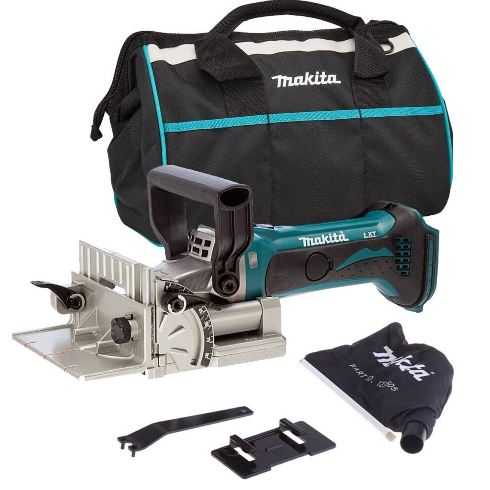 Makita DPJ180Z 18v LXT Cordless Biscuit Jointer 100mm Dowel Joint Bare & Bag