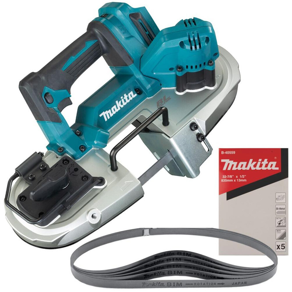 Makita DPB183Z 18v LXT Cordless Brushless Portable Band Saw Bandsaw + 6 Blades