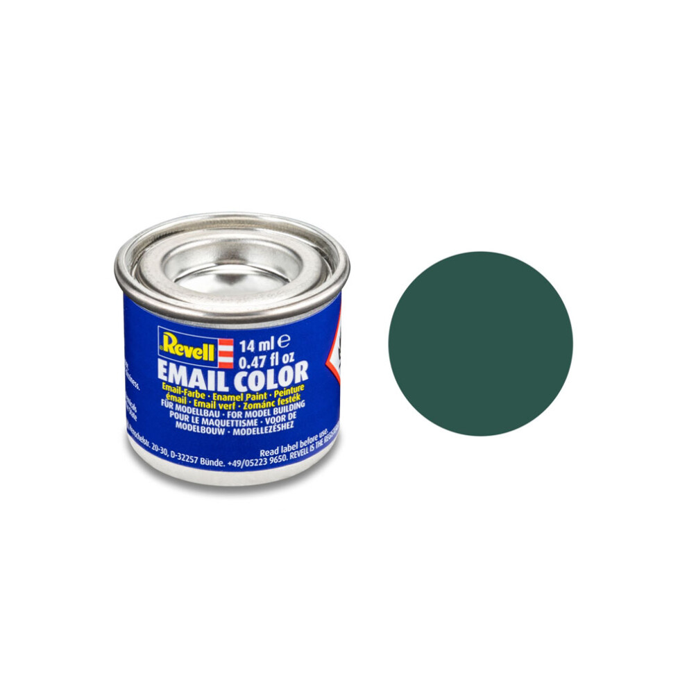 New Revell Matt Sea (Ral 6028) Email Colour - 14Ml Model Paint No.48 Green