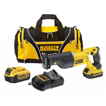 Dewalt DCS380M2 18v XR Reciprocating Sabre Saw + 2 x 4.0ah Battery Charger + Bag