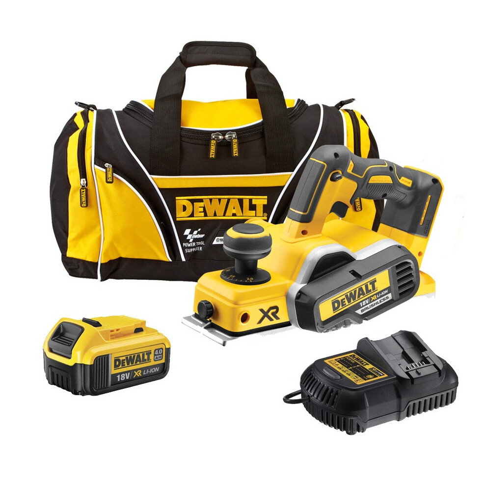 Dewalt DCP580 M1 18v XR Cordless Brushless Planer + 1 x 4.0ah Batt, Charger + Bag