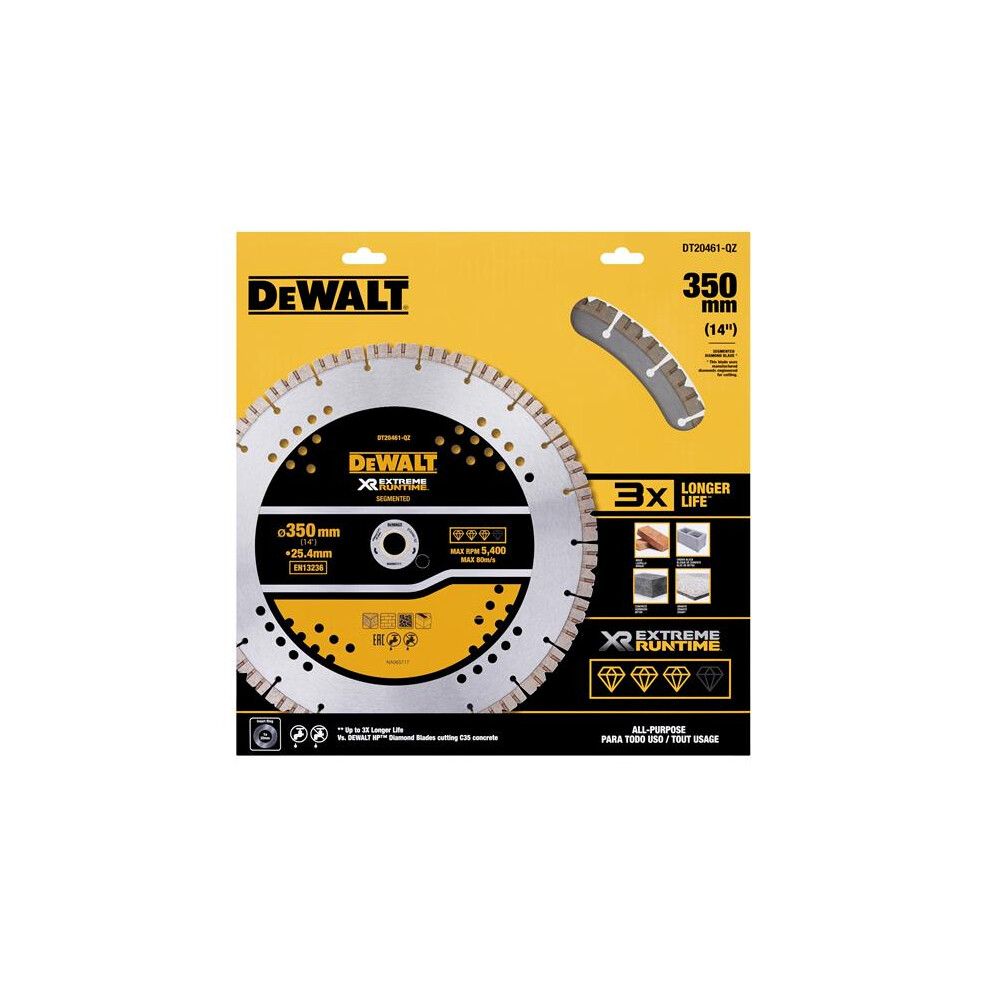 Dewalt Dt20461-Qz Elite Series All Purpose Diamond Wheel 355 X 25.4Mm