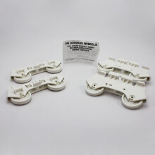 (4 PACK) PART # 4317933 GENUINE FACTORY OEM ORIGINAL DISHWASHER LOWER RACK ROLLERS WHEELS FOR WHIRLPOOL KENMORE SEARS AND ROPER