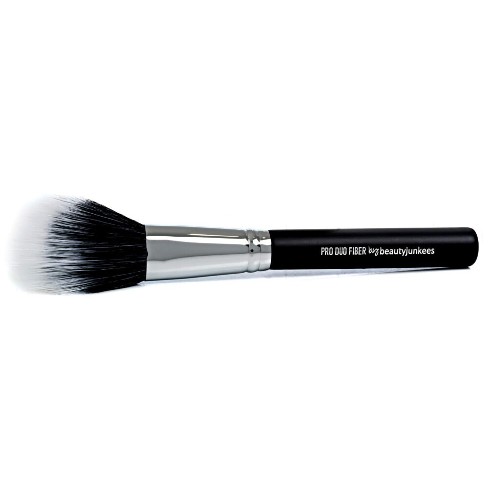 Schoonheidsfanaten Domed Blush Bronzer Brush - Beauty Junkees Duo Fiber Contour Brush For Contouring Sculpting Highlighting Blending Buffing With Powder Cr