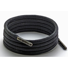 (200 cm) Shoe & Boot Laces Black 5 mm Round wax cotton
