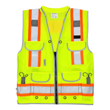 REXZUS Un gilet de scurit rflchissant pour les hommes classe 2 ingnieur  deux tons tisss Hi-Tone Hi-VIZ Scurit Vest 3M (jaune XX-Garre)