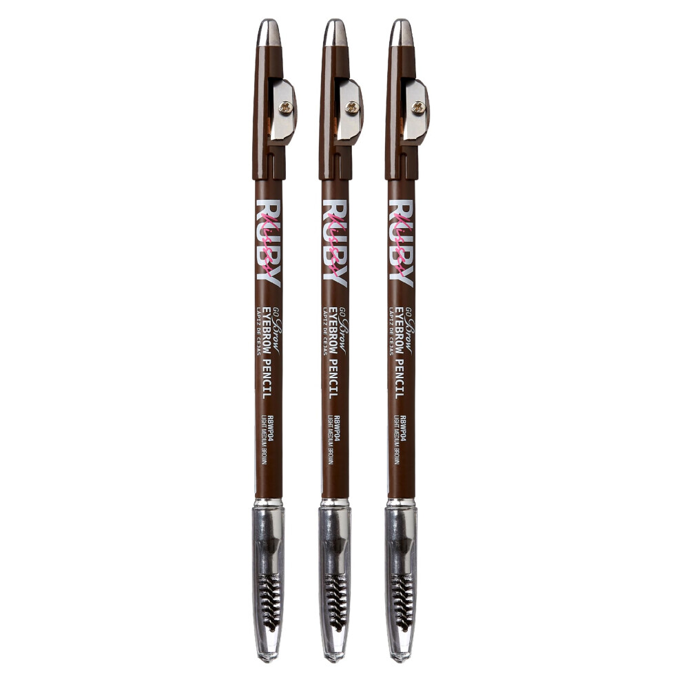 Rubink Sse Brown Kiss Go Brow Eyebrow Wooden Pencil Light Medium (6 Pieces)