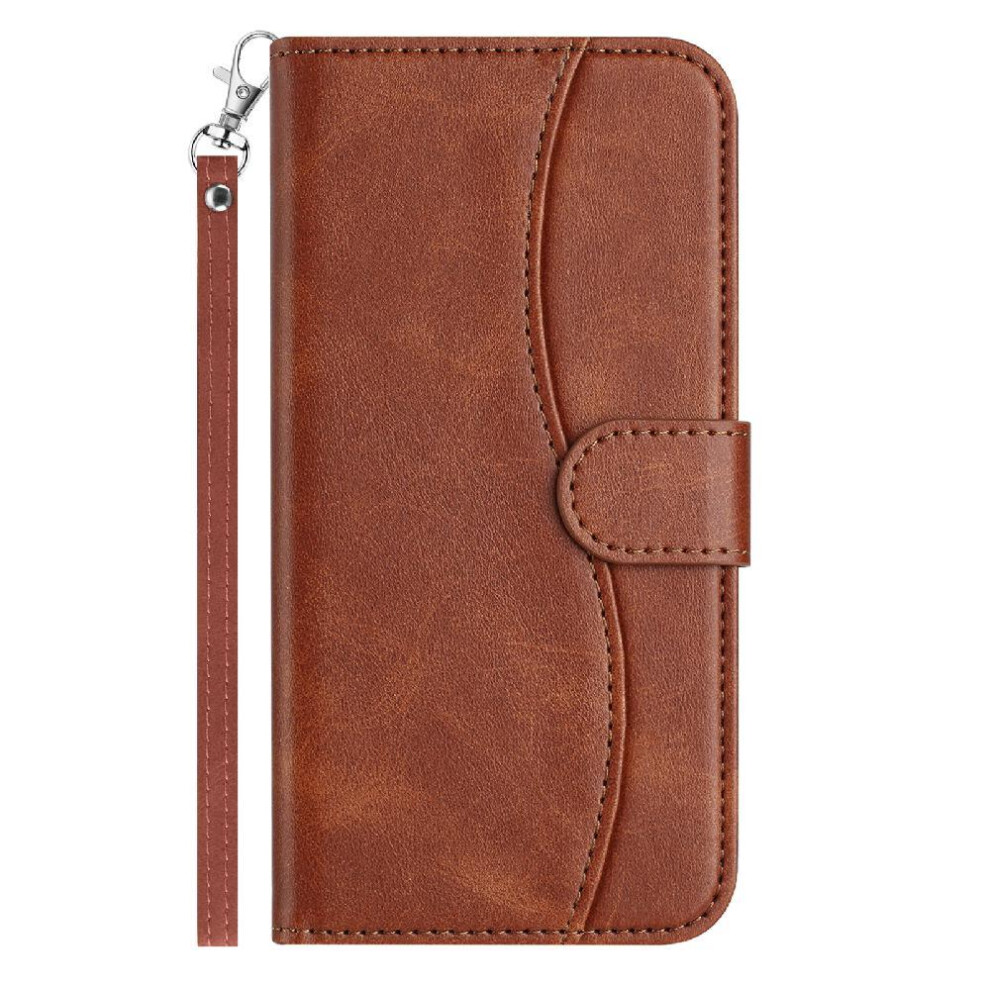 (Yellow) Flip Case For Iphone 16E Card Slots Holder Colorful Pu Leather Wrist Strap Shockproof Yellow 764549542314