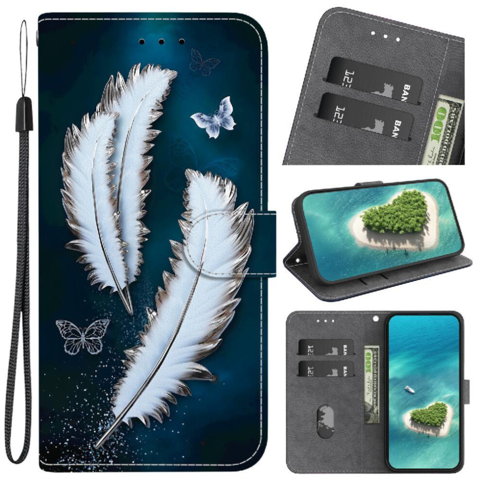(C2) Flip Case For Iphone 16E Pu Leather Pattern Cover Card Slot Kickstand Card Slots Wallet 764549542536
