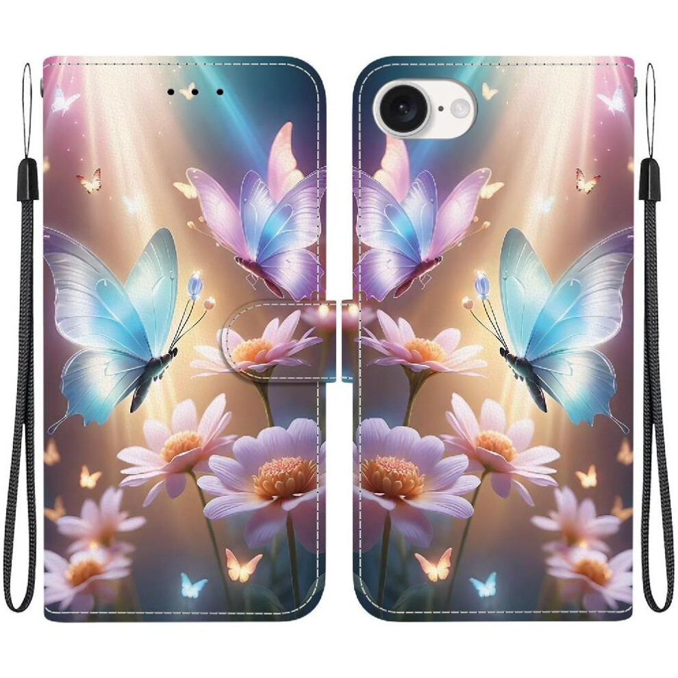 (C6) Compatible With Iphone 16E Case Pattern Cover Card Slot Kickstand Pu Leather Card Slots 764549542642