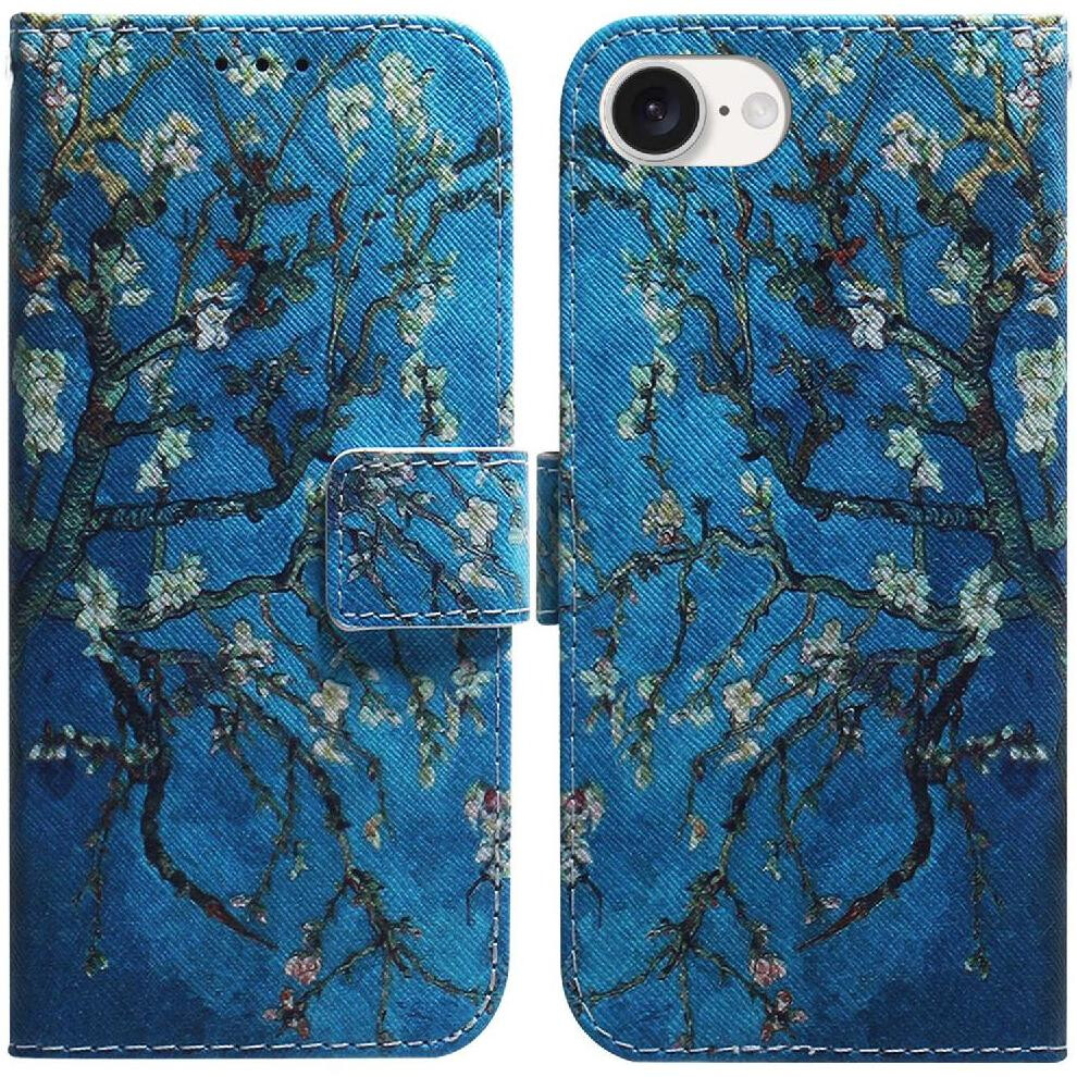 (Ohter) Flip Case For Iphone 16E Magnetic Closure Pu Leather Wallet Card Slots Painted 764549542932
