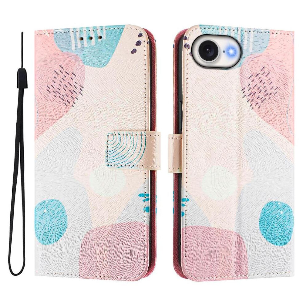 (C5 ) Case For Iphone 16E Pattern Card Holder With Credit Slot Wallet Cover Flip Pu Leather 764549543090