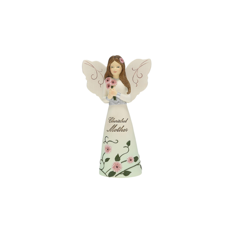 Pavilion - Ceniona Matka - 5 """" Angel Figurine Floral Spring Home Decor Mommy Mama Mom Prezent Od Crki Syn Dzieci-image
