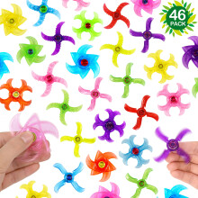 46-pakkaus Fidget Gyro -juhla-asetin minikokoiset muoviset sormigyroskoopit Fidget Lelut Juhlapakkaus luokkahuoneen palkintoihin Syntym p iv juhl
