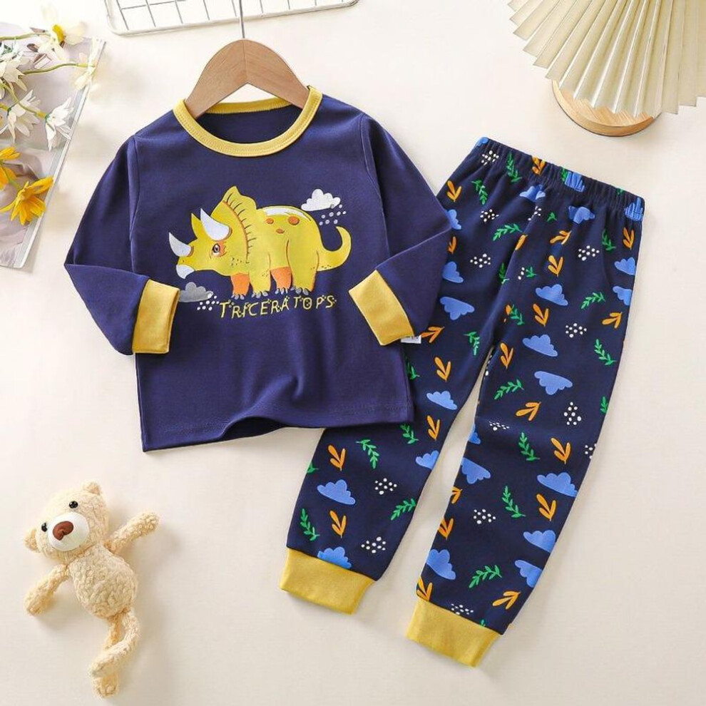 (tan, 140cm) Children&apos;s Underwear Set Made Of Pure Cotton Autumn New Item, Boys&apos; Pajamas, Girls&apos; Home Clothes, Baby&apos;s Autumn Clothes, Children&