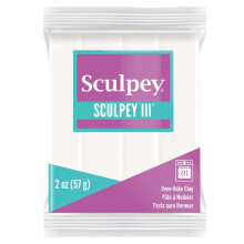 Polyform Sculpey III Polymerov pecic hlna bl netoxick 2 oz. bar Skvel pro modelovn socharstv przdninov DIY smen mdia a koln projekt