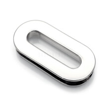 CraftMemore ?uruburi cu ochi ovale ?uruburi metalice mpreuna GROMMETS PUNCA Bucla Conectori de po?eta Oblong Purse 4 seturi (1-1/8 inch argint)