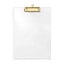 Uniqooo Clibard acrylique epais acrylique avec clip de finition en or brillant Perfectionne pour les series de seminaires et d'evenement de la cl
