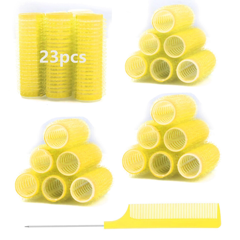 Moodkey 24Pcs Self Grip Small Hair Curlers Set Heatless Roller Hair Curlers Pro Salon Hairdressing Curler Diy Curly Hairstyle Ha