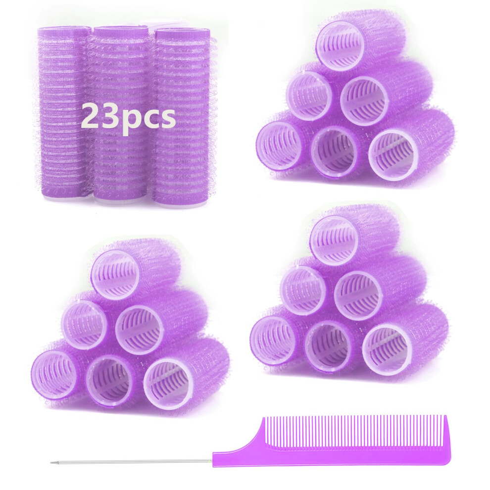 Moodkey 24Pcs Self Grip Small Hair Curlers Set Heatless Roller Hair Curlers Pro Salon Hairdressing Curler Diy Curly Hairstyle Ha