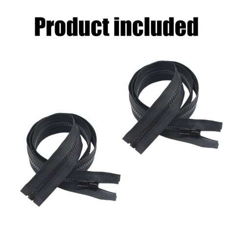 YaHoGa 2PCS #5 27 Ίντσες Διαχωριστικά Φερμουάρ για Ράψιμο Μπουφάν Μαύρα Φερμουάρ 1