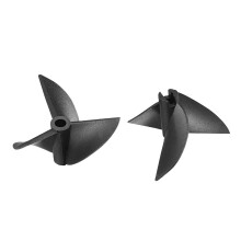 Hélice de bateau RC uxcell 3mm arbre 3 pales 35mm 1,9 P/D forme de ventilateur noire