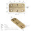 Keenkee 4 PCS Dobradiças de Latão Escovado 2 Polegadas para Portas de Armários e Caixas 3