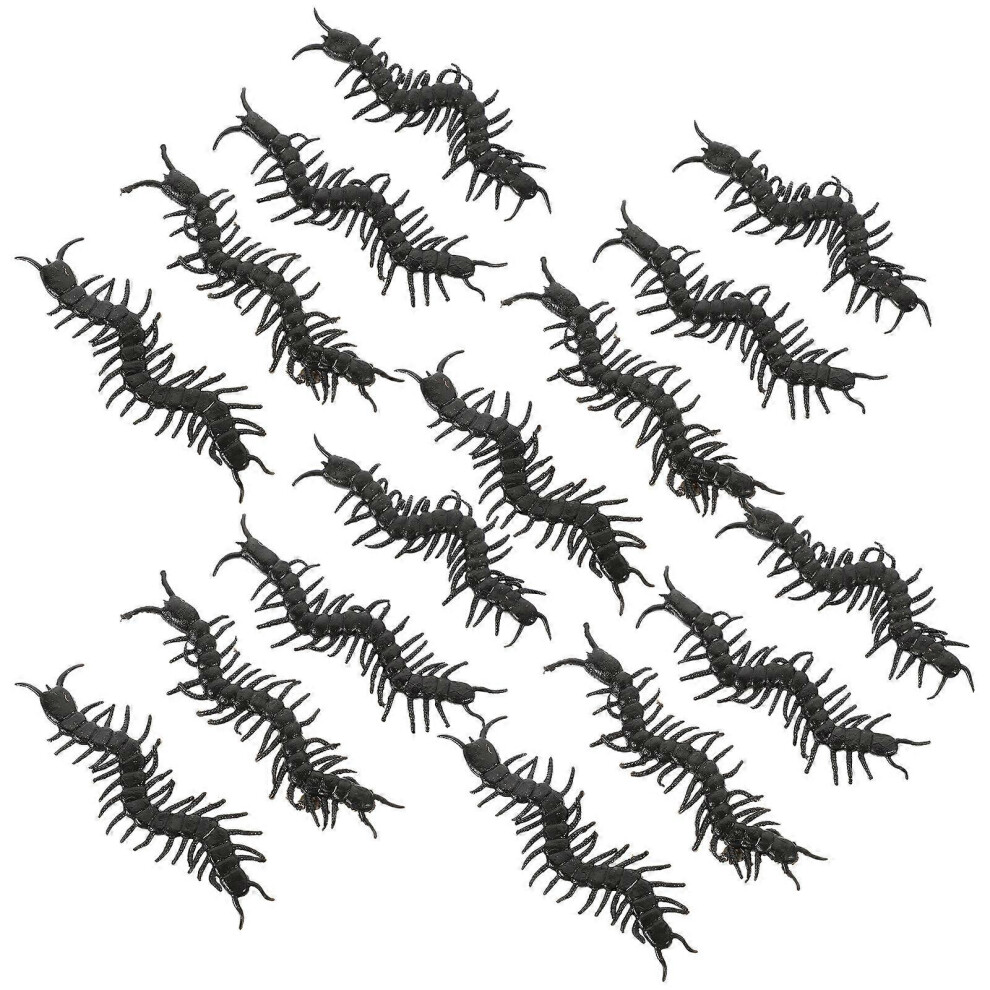 Kricely (As Show, One Size) 30Pcs Plastic Centipedes Fake Centipedes Realistic Bugs Small Centipedes Models