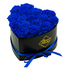 GLAMOUR BOUTIQUE 16 St ck Forever Flowers Herzform-Box Konservierte Rosen Unsterbliche Rosen, die ein Jahr halten Ewige Rose Pres