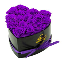 GLAMOUR BOUTIQUE 16 St ck Forever Flowers Herzform-Box Konservierte Rosen Unsterbliche Rosen, die ein Jahr halten Ewige Rose Pres