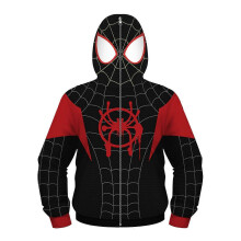 (M, One size) Boys Girls Movie Hero 3D Digital Print Hoodie, Full Zip, With Pocket, Sweatshirt, Cosplay Costume
