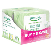Chusteczki do twarzy Simple Kind To Skin - 25 chusteczek