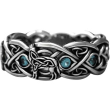 (As show, One size) Punk Antique Ring for Women Men Retro Vintage Style Celtic Knot Wolf Style Wedding Engagement Promise Cocktail Party, Silver, 1111