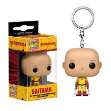 Funko Pop Saitama One Punch Man - Schlüsselanhänger & 15 cm Actionfigur, PVC Sammelfigur, Geschenk für Fans