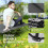Outsunny Outsunny Double Camping Folding Cot Portable Sleeping Bed, Charcoal Grey 2