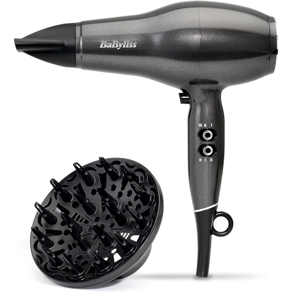 BaByliss Platinum Diamond 2300W Professional AC Motor hairdryer, ultra-fast drying, Ionic, Diffuser