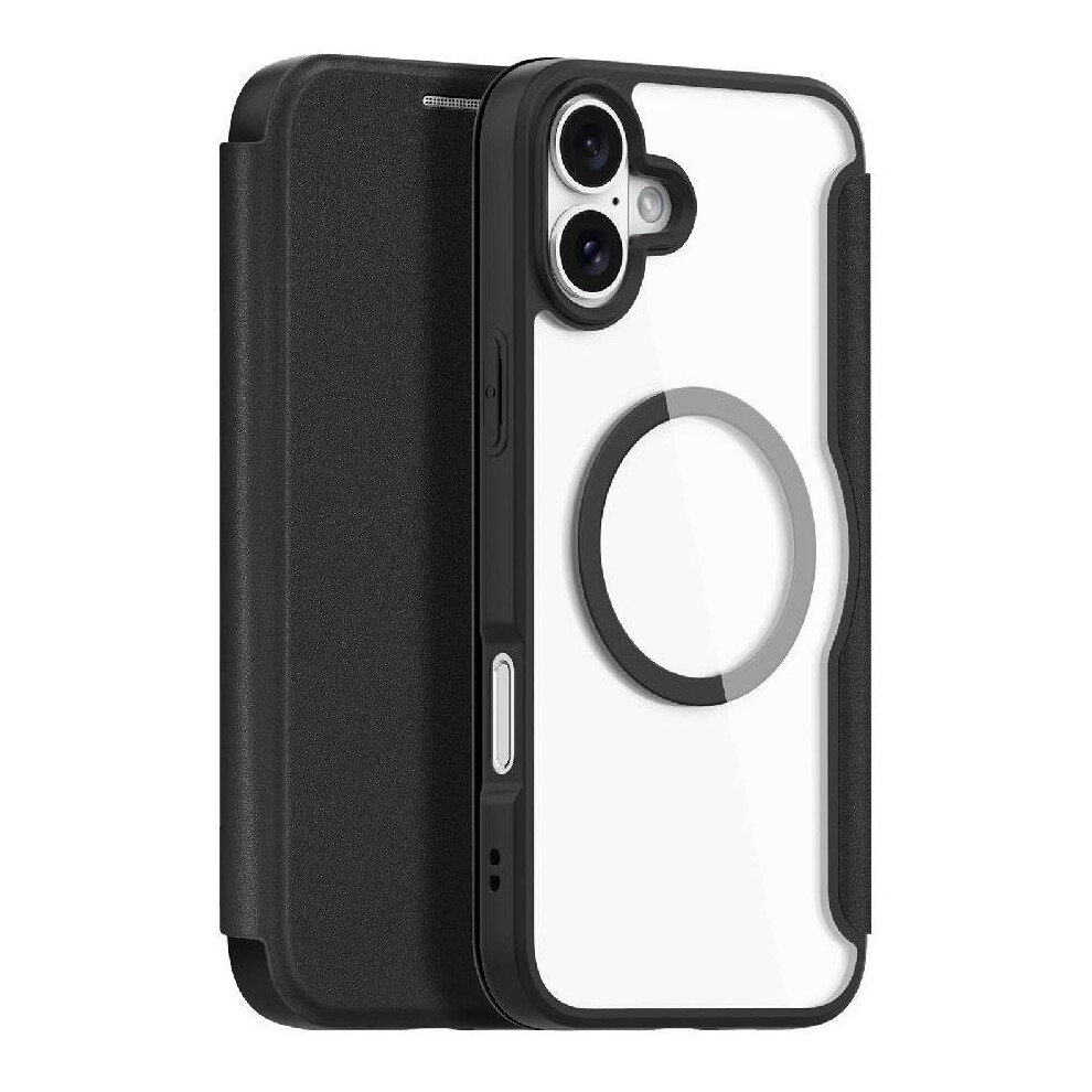 (Black) Flip Folio Wallet Case Iphone 16 Plus Rfid Blocking Card Slot Pu Leather Cover Black 764549543113
