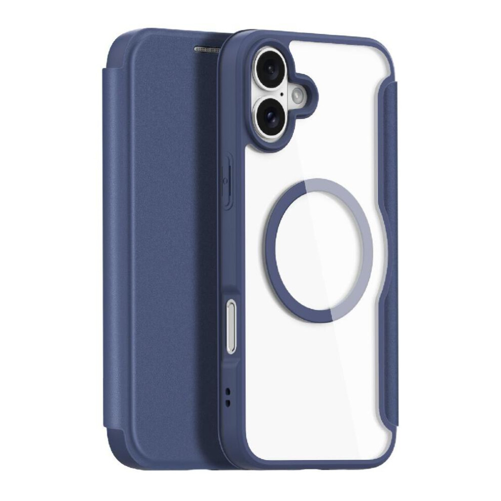 (Blue) Flip Folio Wallet Case Iphone 16 Pu Leather Cover Rfid Blocking Card Slot Blue 764549543151
