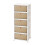 5-Tier Stackable Storage Boxes with Wheels, Folding StorageBins, Storage Organizer for Bedroom Living Room Study Office 1